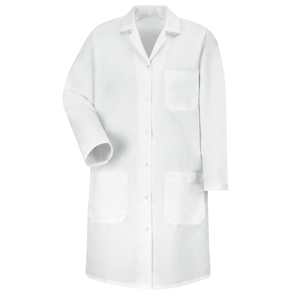 Fleece lined white hot sale lab coat