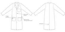 Load image into Gallery viewer, PRO Full Length Cotton Lab Coat- Snaps